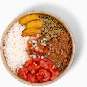 Plato de almuerzo balanceado